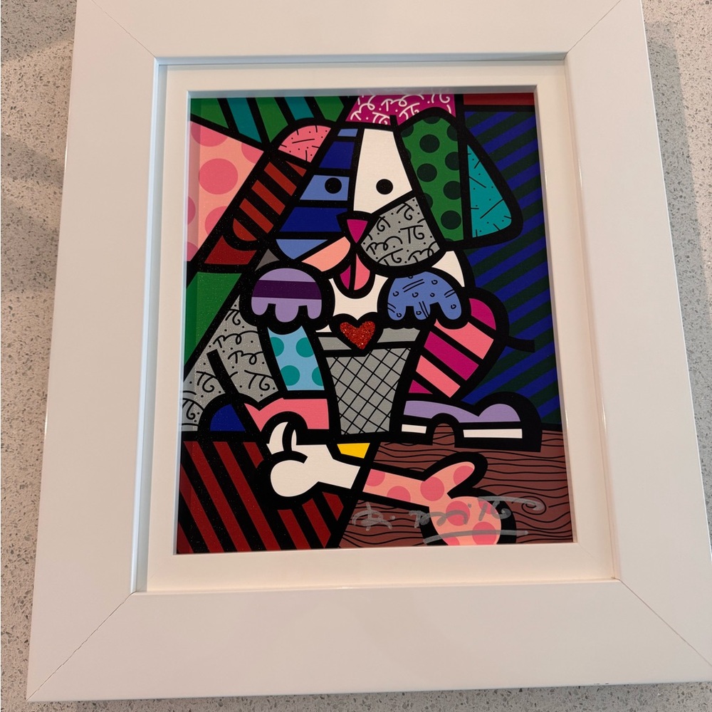 Puppy Love Limited Edition Romero Britto Print 11/300